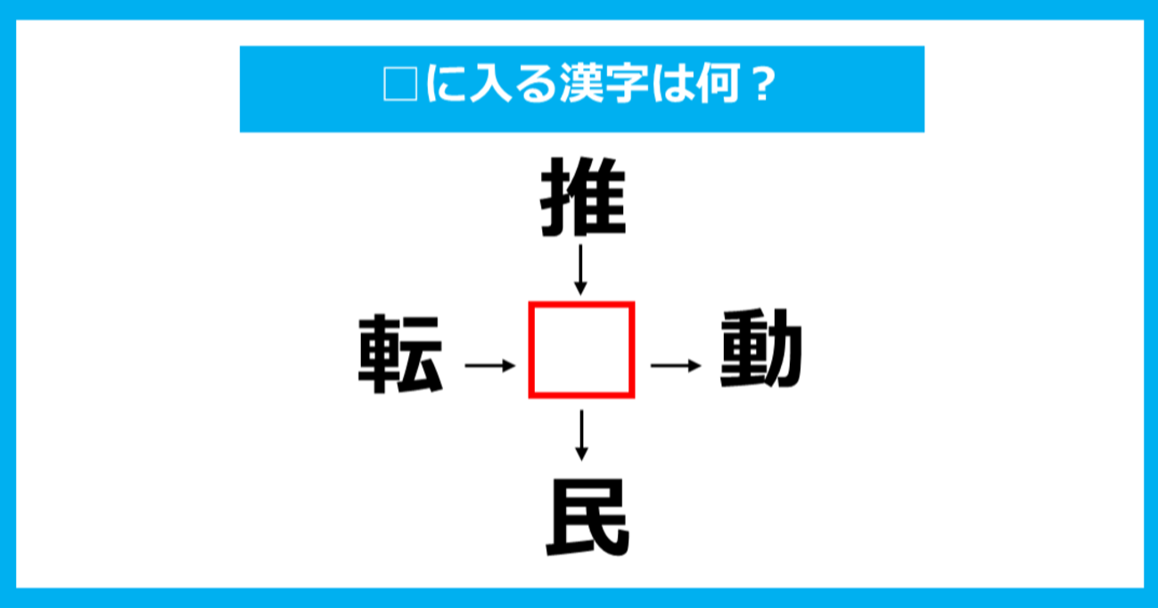 【漢字穴埋めクイズ】□に入る漢字は何？（第806問）