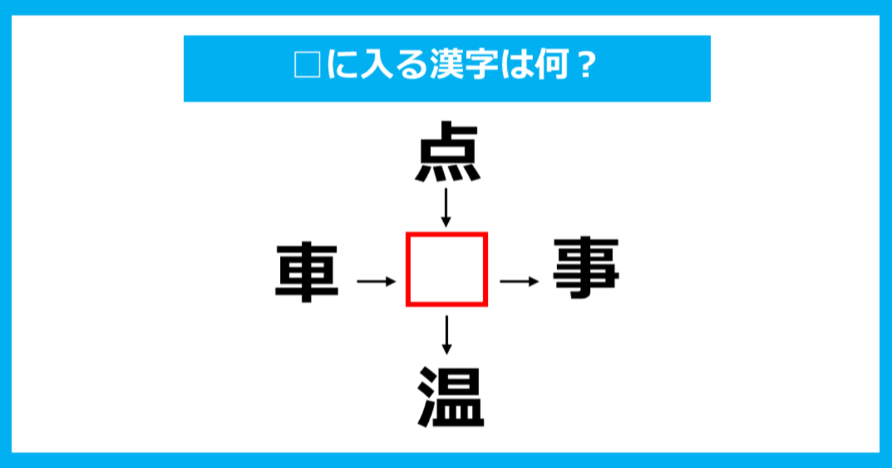【漢字穴埋めクイズ】□に入る漢字は何？（第832問）