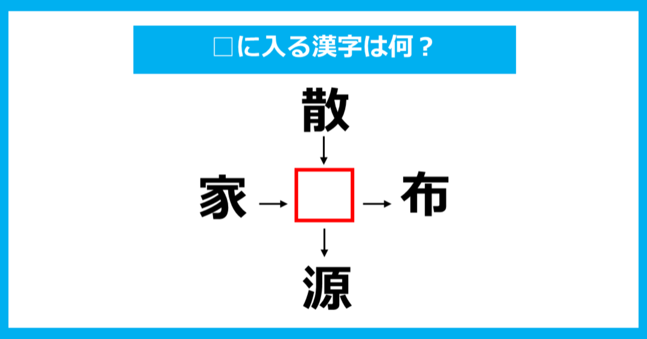 【漢字穴埋めクイズ】□に入る漢字は何？（第845問）