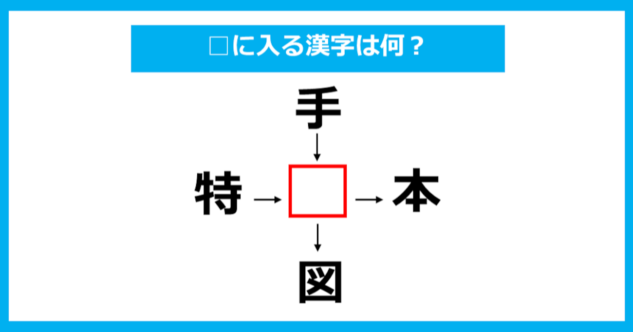 【漢字穴埋めクイズ】□に入る漢字は何？（第856問）