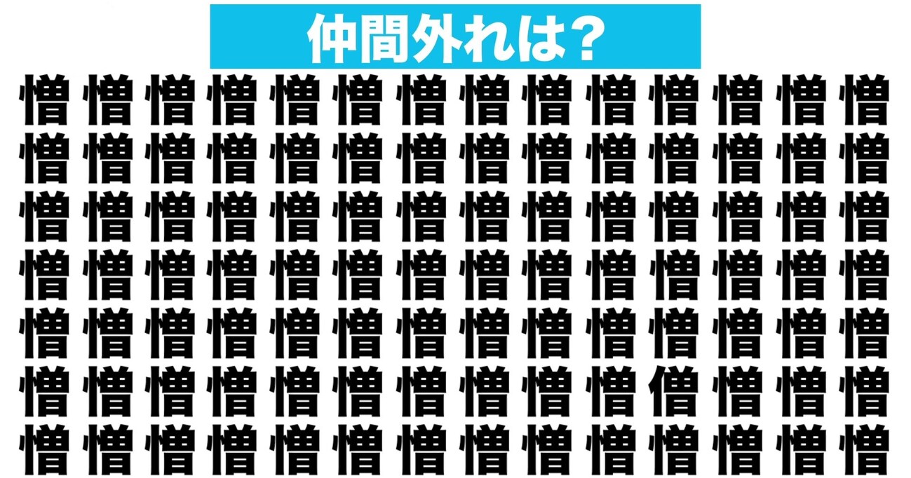 【漢字間違い探しクイズ】仲間外れはどれ？（第125問）