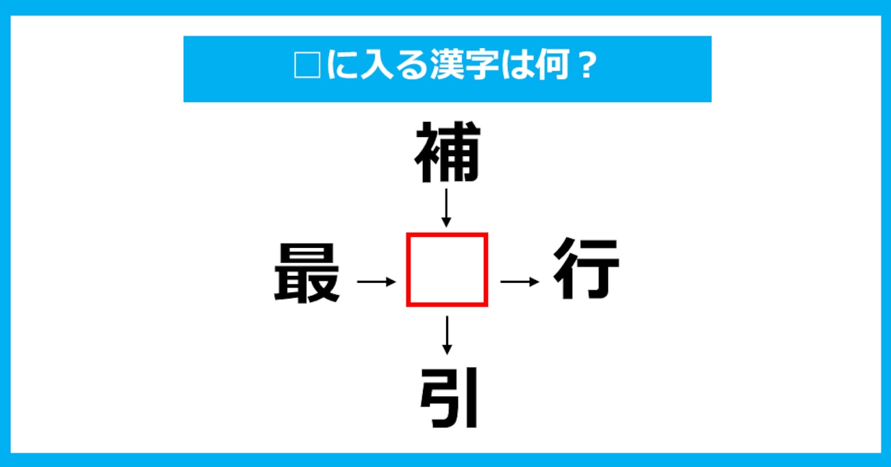 【漢字穴埋めクイズ】□に入る漢字は何？（第919問）