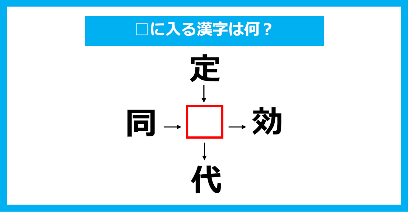 【漢字穴埋めクイズ】□に入る漢字は何？（第927問）