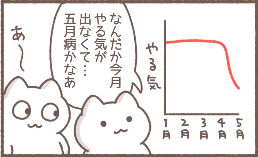 五月病疑惑の同僚 VS 常にやる気ゲージ低空飛行な自分「痛恨のミス」「五月病（万年）」