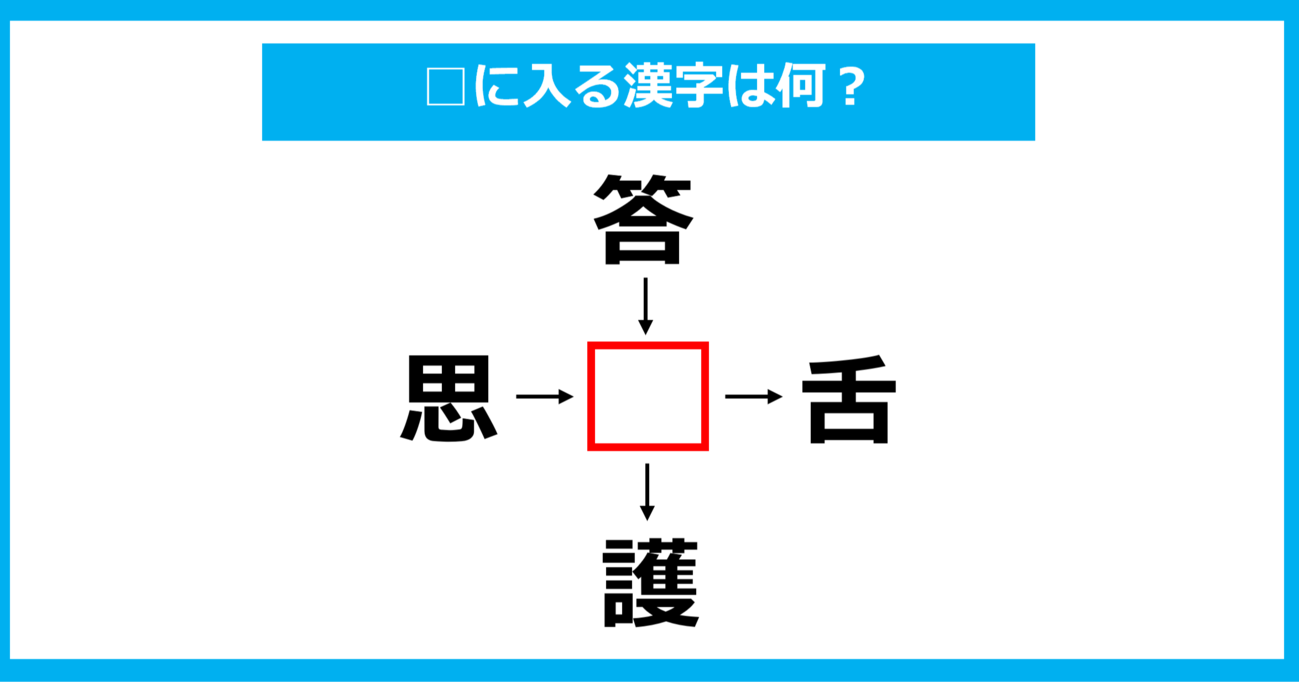 【漢字穴埋めクイズ】□に入る漢字は何？（第1507問）