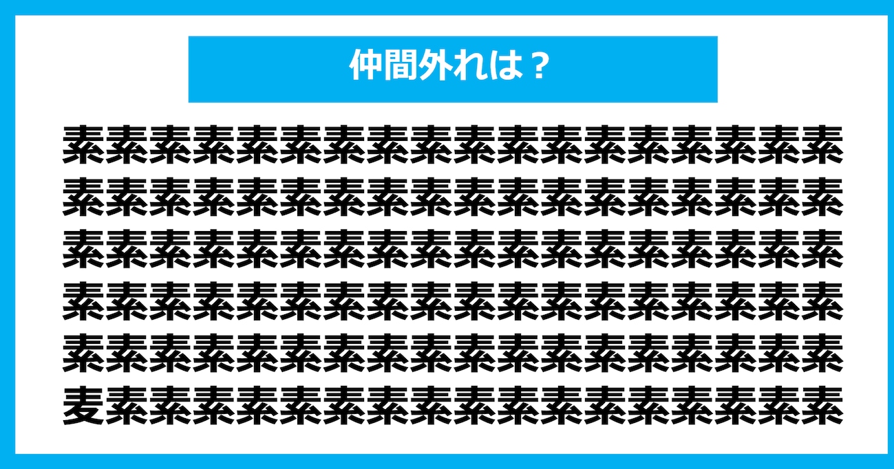 【漢字間違い探しクイズ】仲間外れはどれ？（第706問）