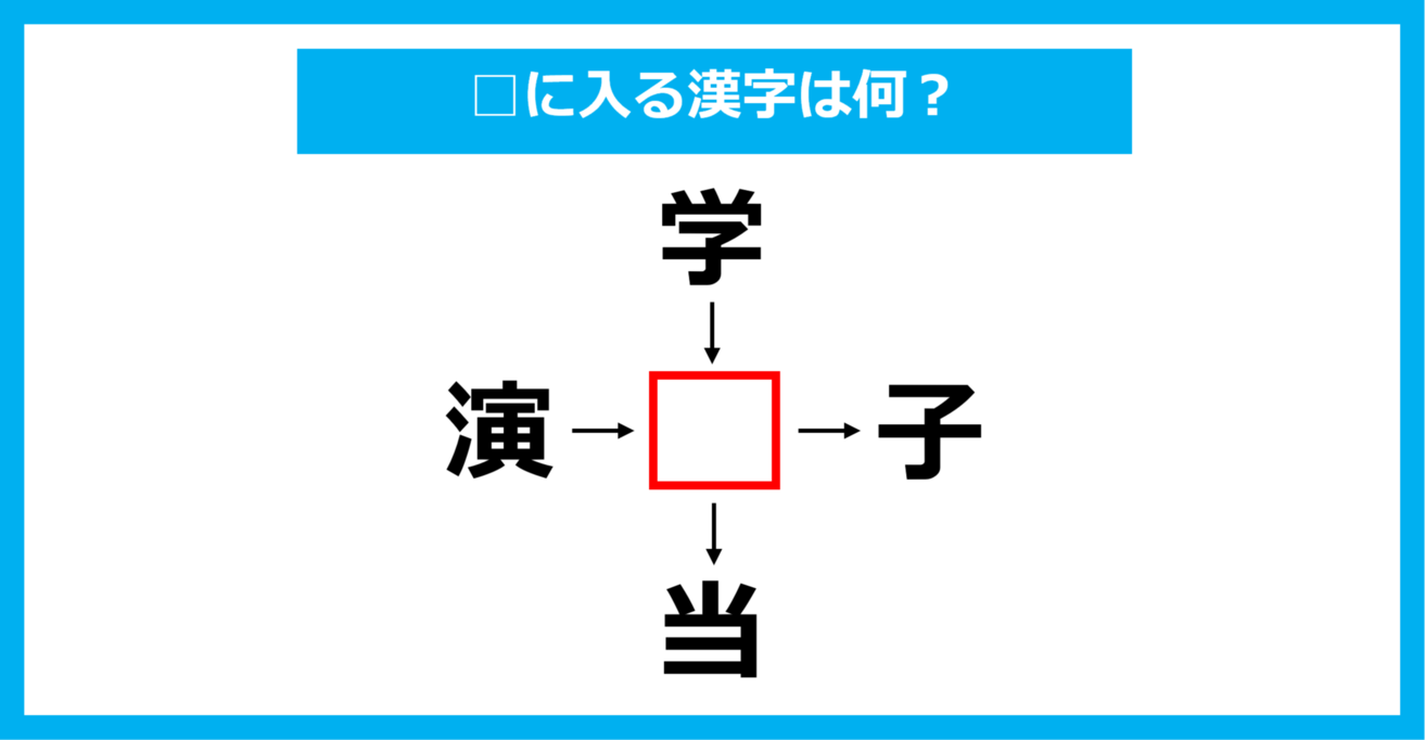 【漢字穴埋めクイズ】□に入る漢字は何？（第1549問）