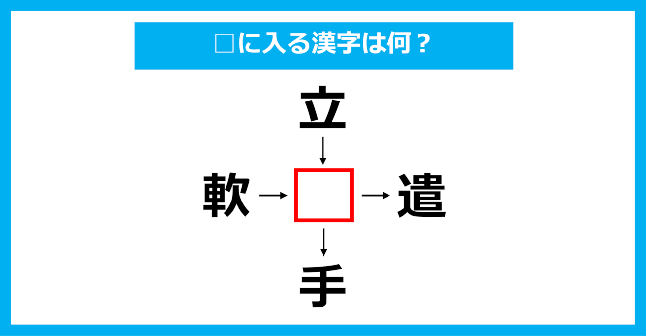 【漢字穴埋めクイズ】□に入る漢字は何？（第1577問）