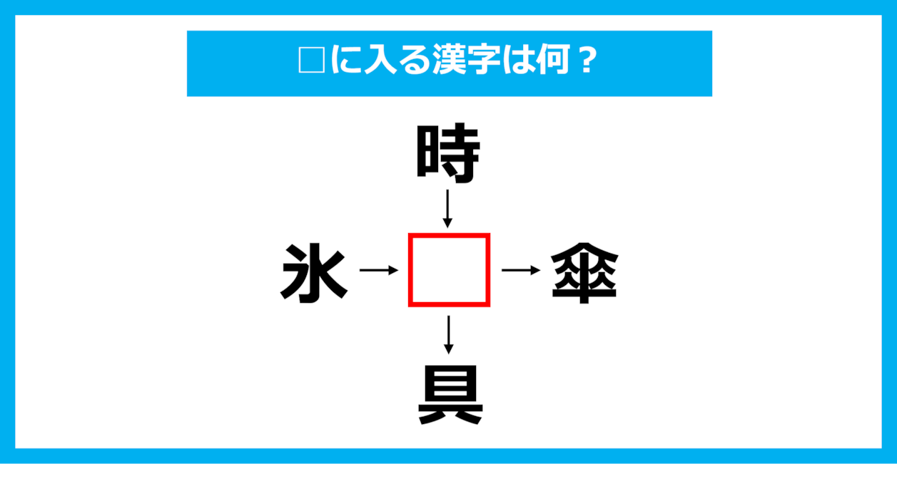 【漢字穴埋めクイズ】□に入る漢字は何？（第1616問）