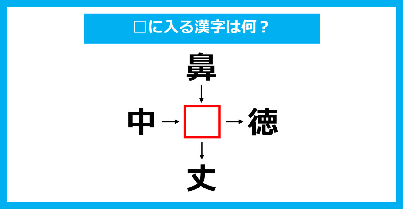 【漢字穴埋めクイズ】□に入る漢字は何？（第1633問）