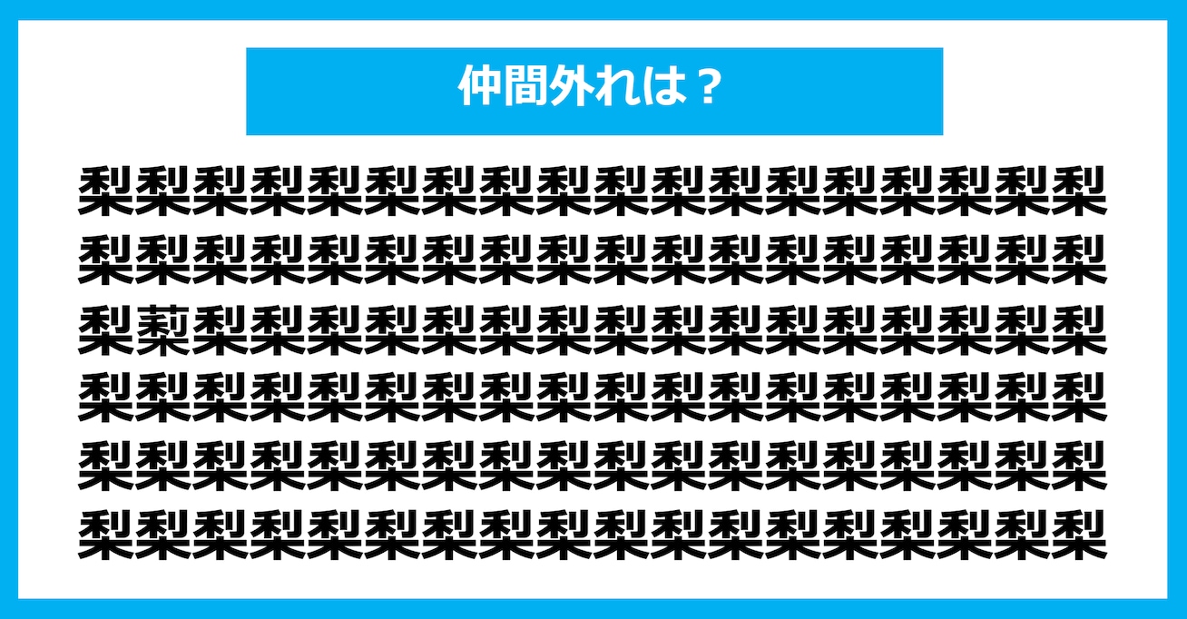 【漢字間違い探しクイズ】仲間外れはどれ？（第853問）