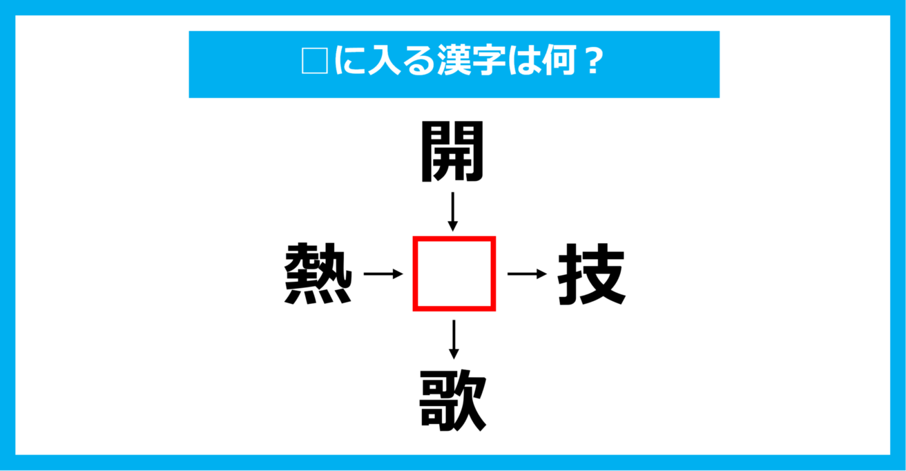 【漢字穴埋めクイズ】□に入る漢字は何？（第1679問）