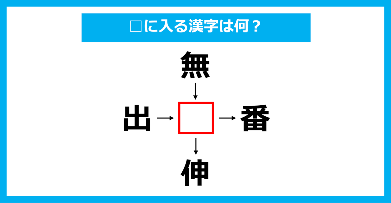 【漢字穴埋めクイズ】□に入る漢字は何？（第1732問）