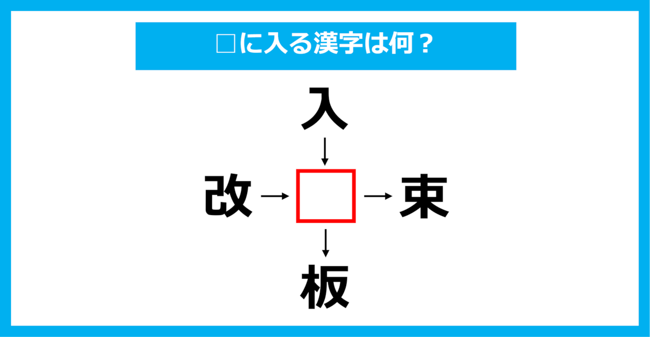 【漢字穴埋めクイズ】□に入る漢字は何？（第1736問）