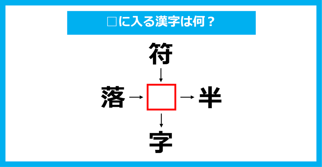 【漢字穴埋めクイズ】□に入る漢字は何？（第1762問）