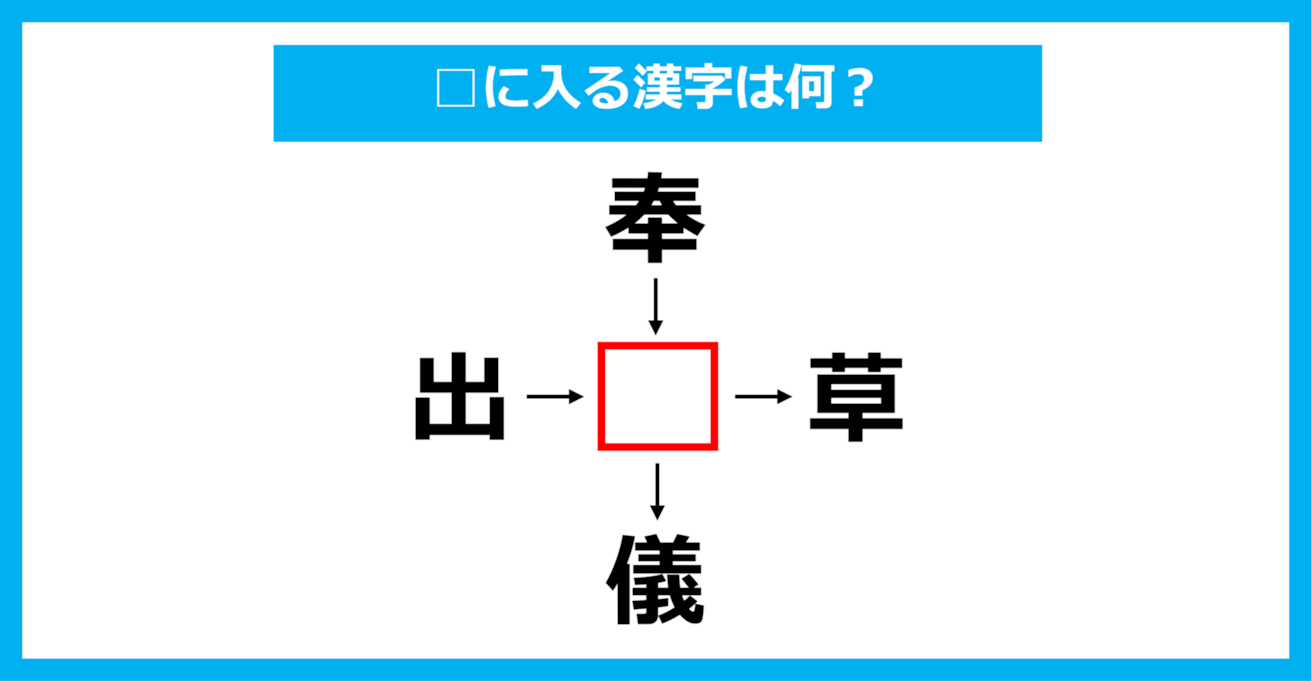 【漢字穴埋めクイズ】□に入る漢字は何？（第1787問）