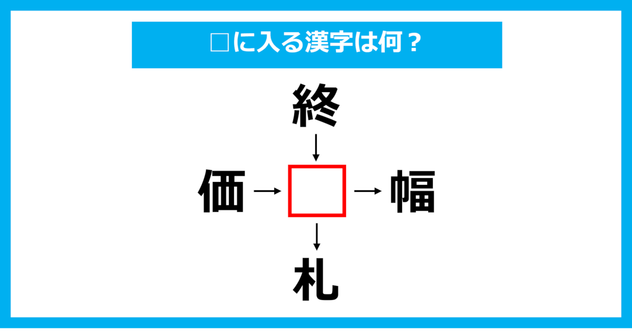 【漢字穴埋めクイズ】□に入る漢字は何？（第1853問）