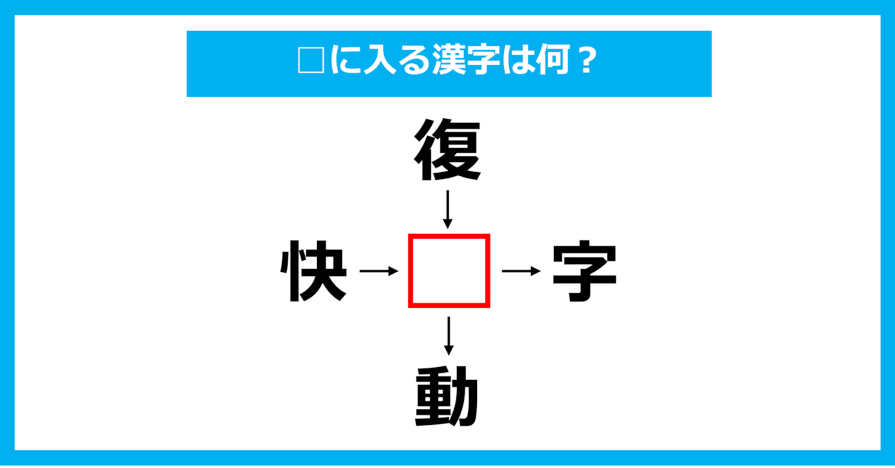 【漢字穴埋めクイズ】□に入る漢字は何？（第1856問）