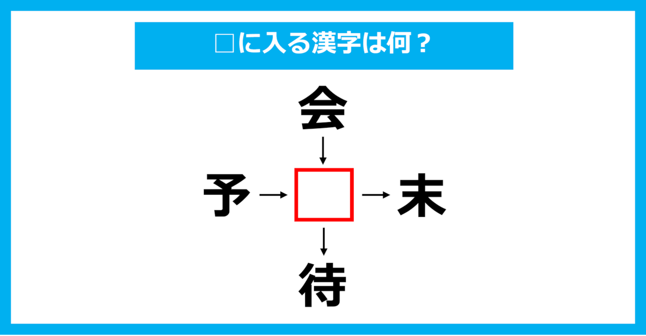 【漢字穴埋めクイズ】□に入る漢字は何？（第1862問）