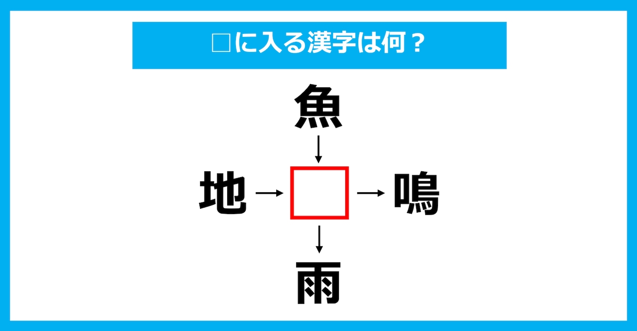 【漢字穴埋めクイズ】□に入る漢字は何？（第1878問）