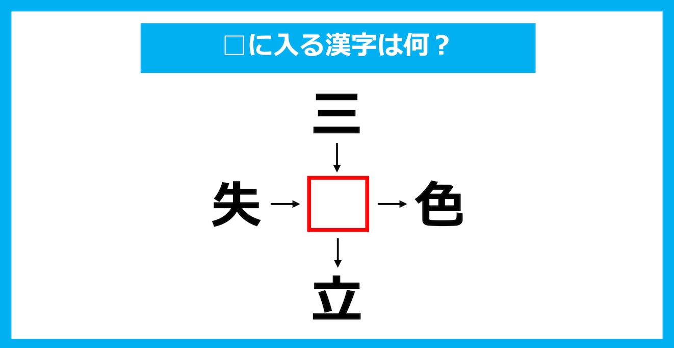 【漢字穴埋めクイズ】□に入る漢字は何？（第1917問）