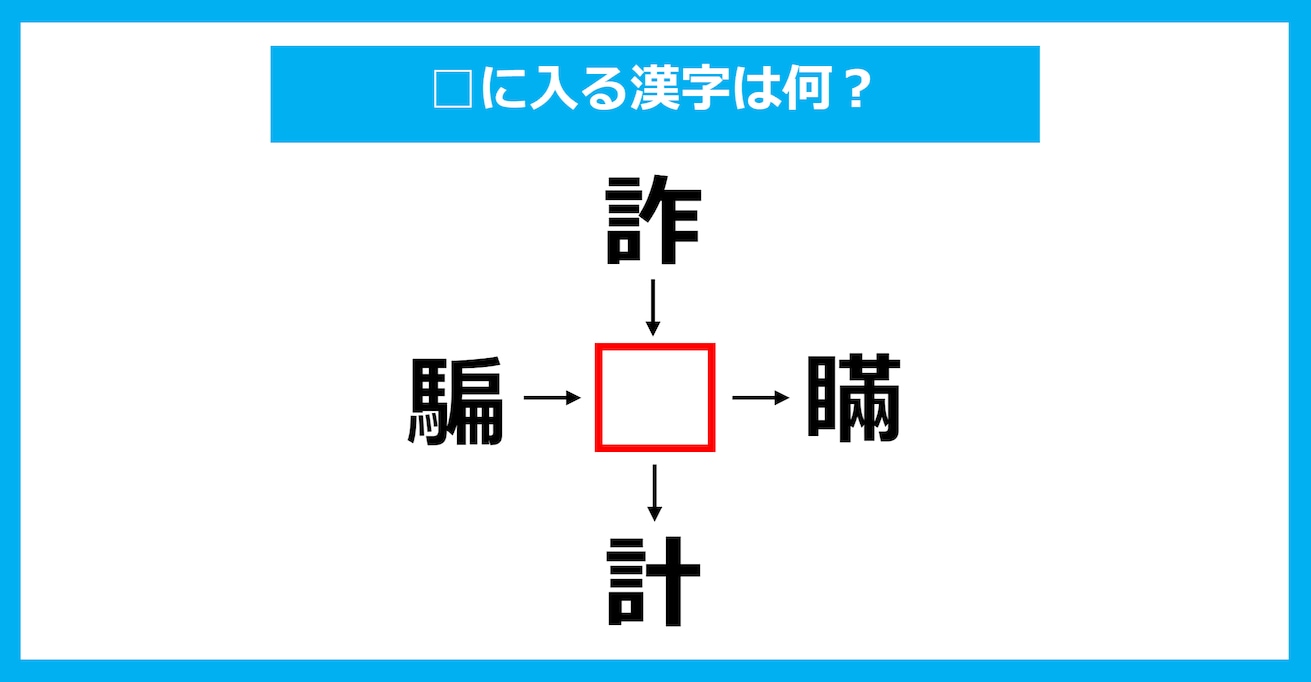 【漢字穴埋めクイズ】□に入る漢字は何？（第1957問）