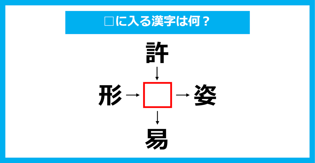 【漢字穴埋めクイズ】□に入る漢字は何？（第1964問）