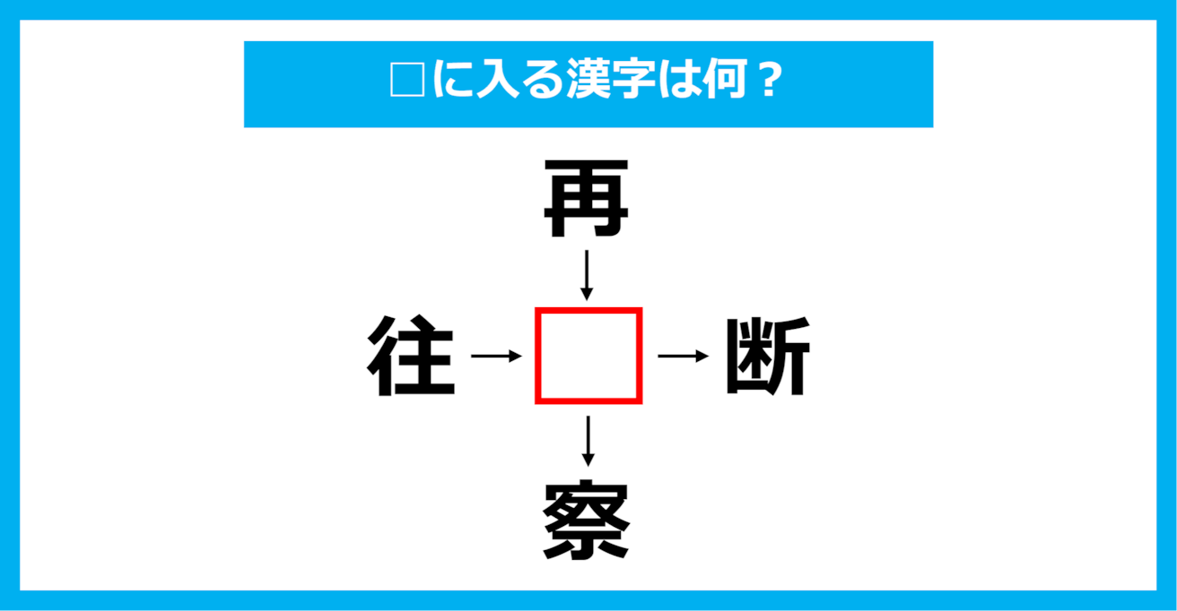 【漢字穴埋めクイズ】□に入る漢字は何？（第2010問）