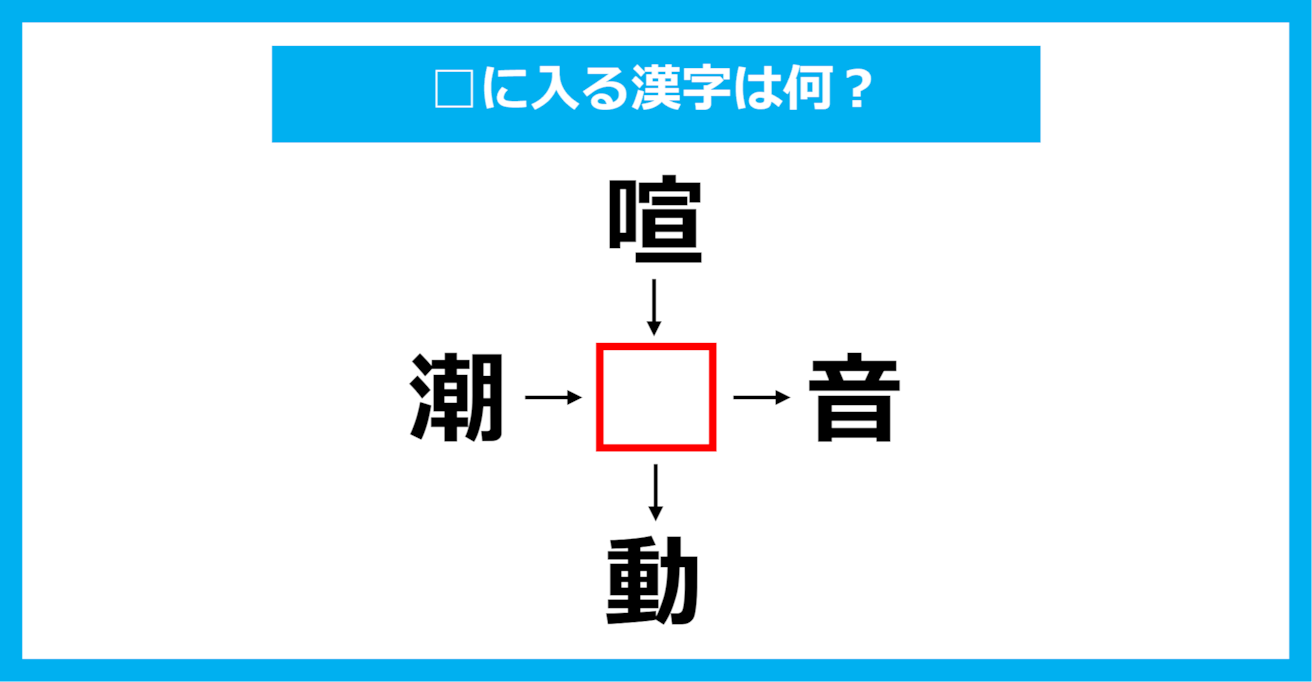 【漢字穴埋めクイズ】□に入る漢字は何？（第2011問）