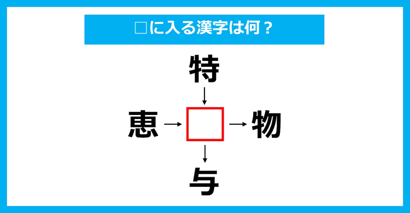 【漢字穴埋めクイズ】□に入る漢字は何？（第2247問）