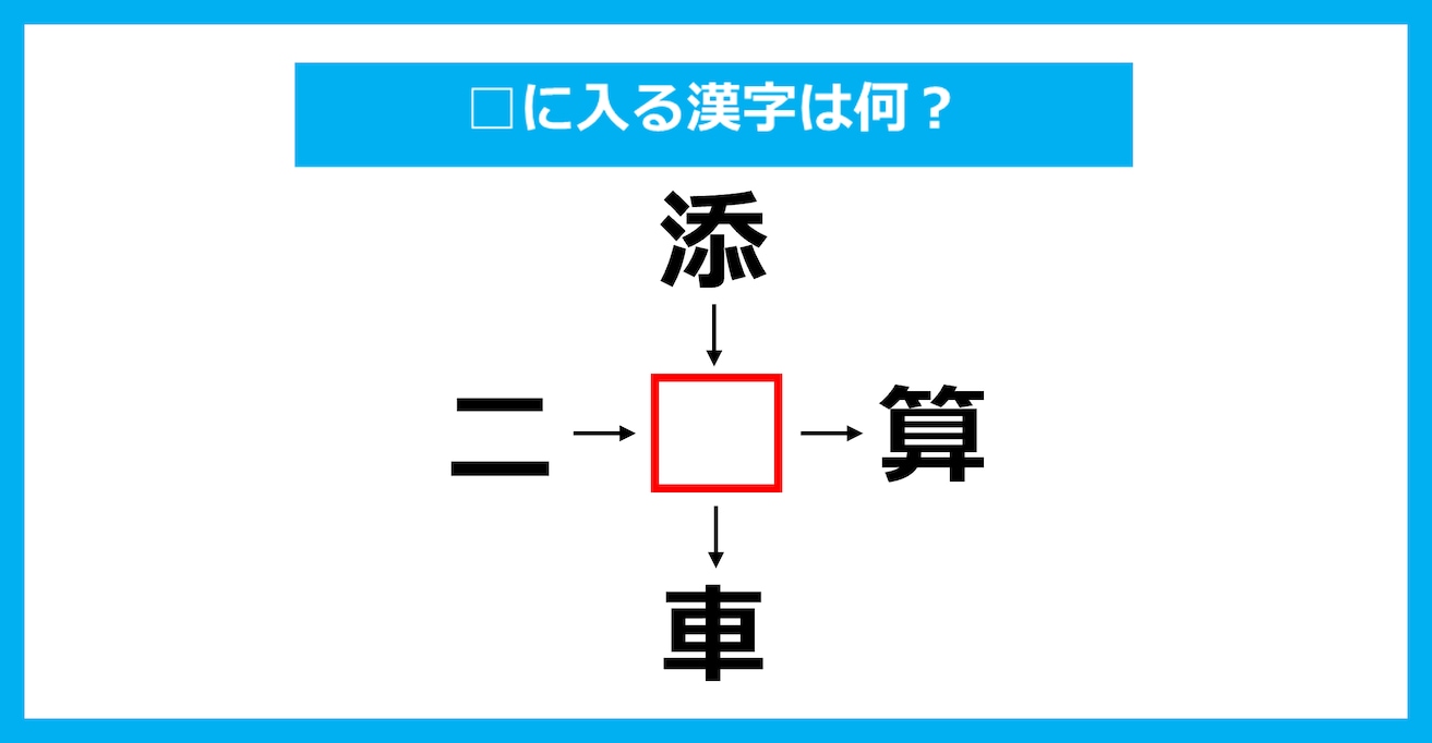 【漢字穴埋めクイズ】□に入る漢字は何？（第2306問）