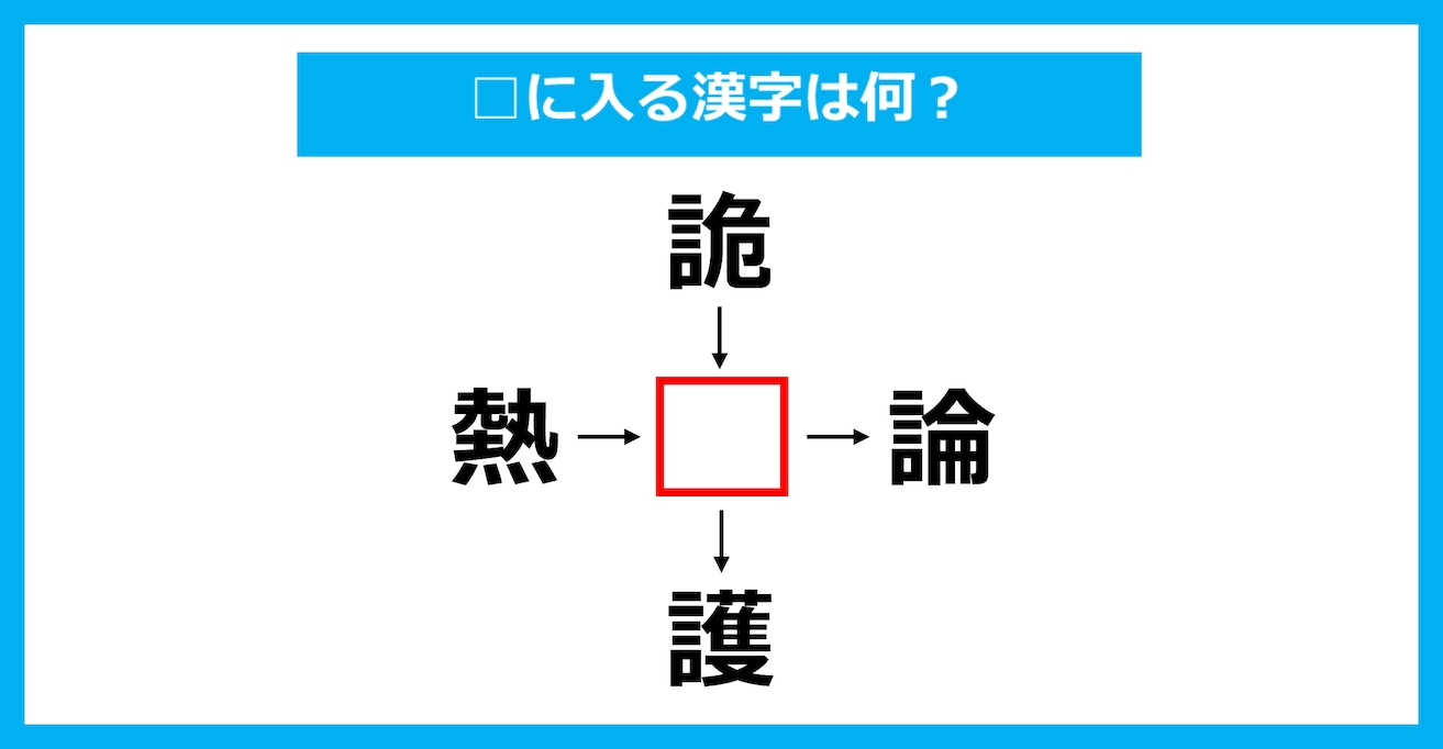 【漢字穴埋めクイズ】□に入る漢字は何？（第2318問）