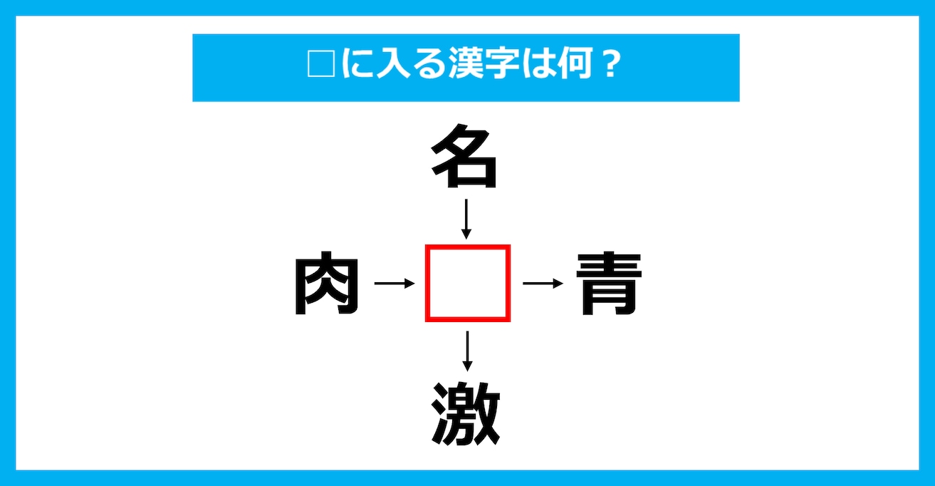 【漢字穴埋めクイズ】□に入る漢字は何？（第2343問）