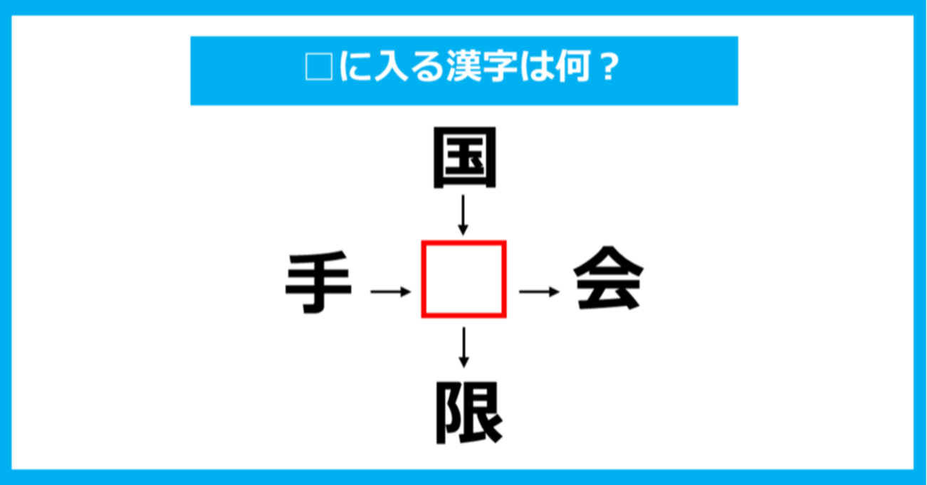 【漢字穴埋めクイズ】□に入る漢字は何？