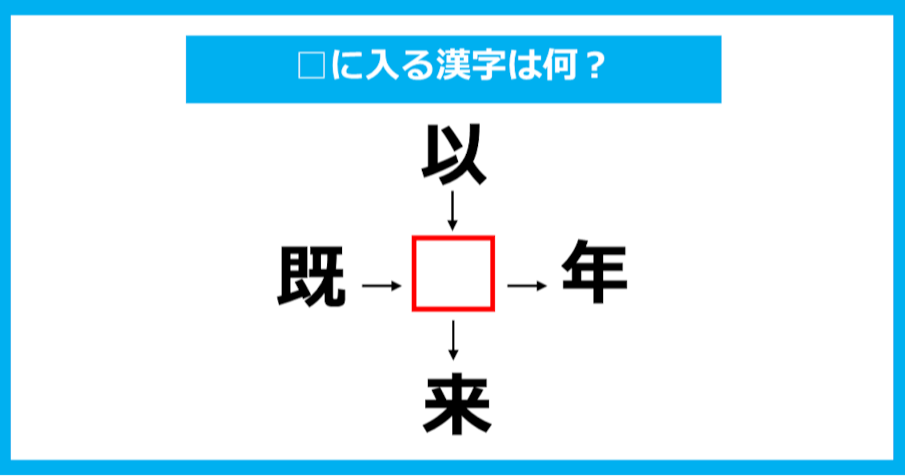 【漢字穴埋めクイズ】□に入る漢字は何？