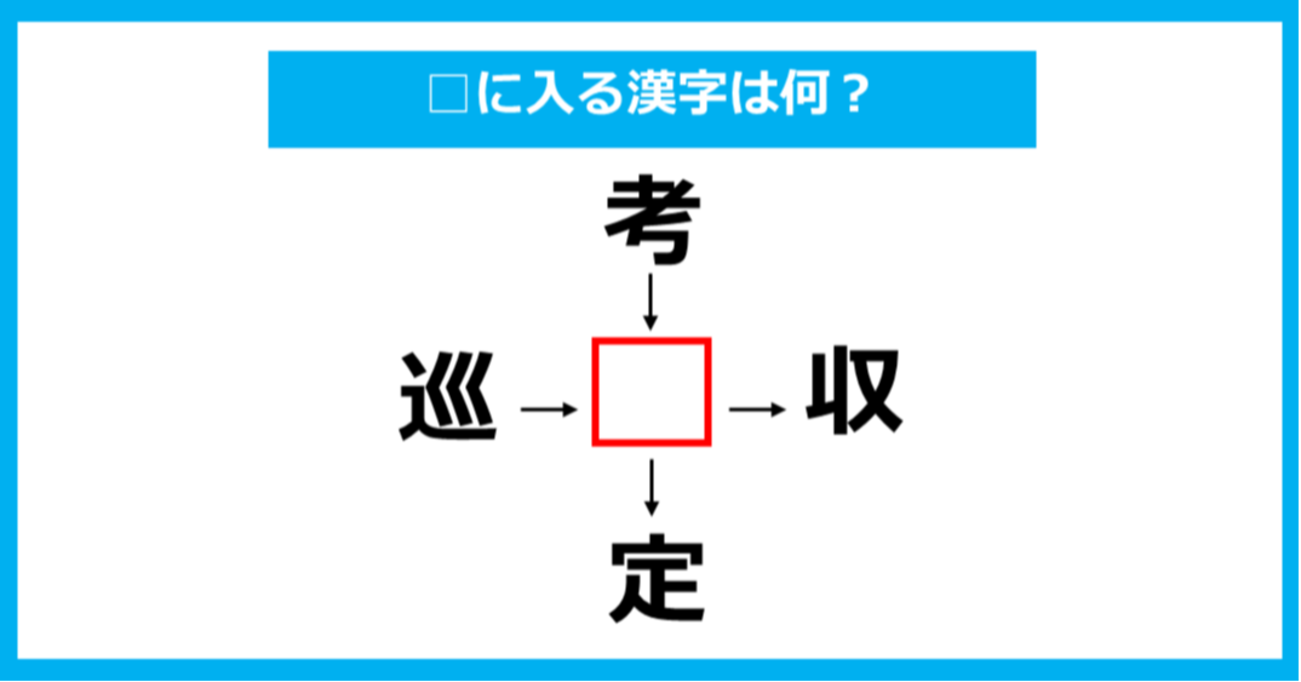 【漢字穴埋めクイズ】□に入る漢字は何？