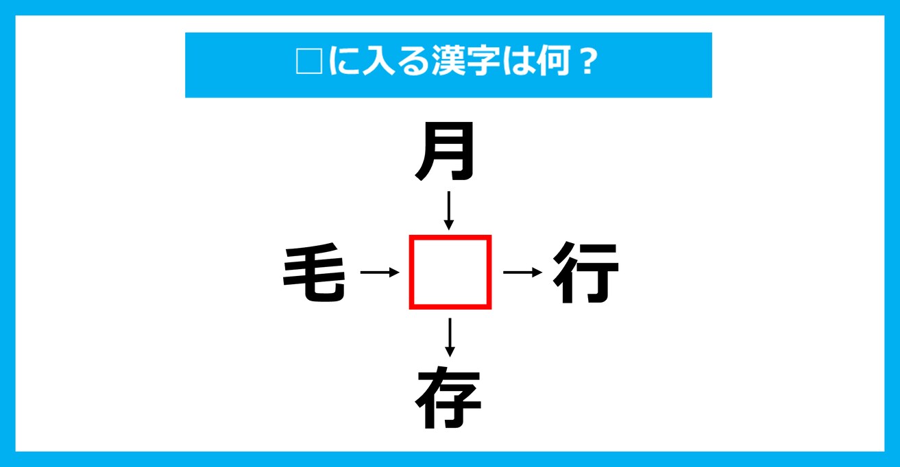 【漢字穴埋めクイズ】□に入る漢字は何？（第2413問）