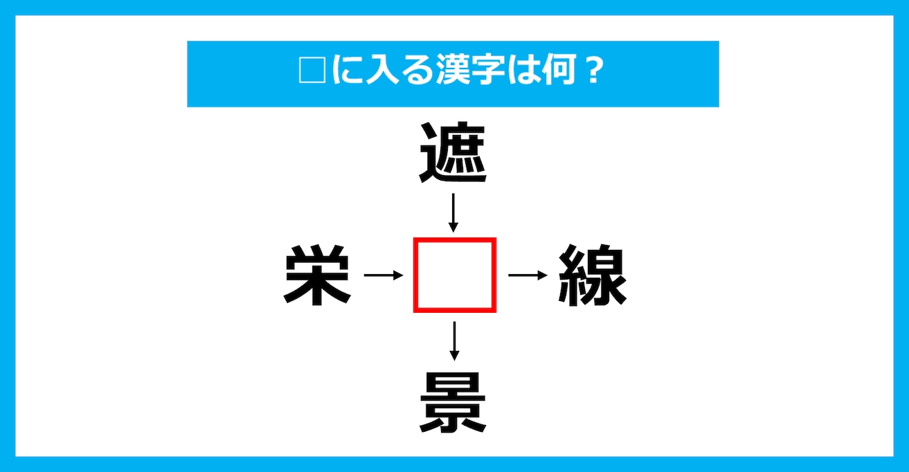 【漢字穴埋めクイズ】□に入る漢字は何？（第2509問）