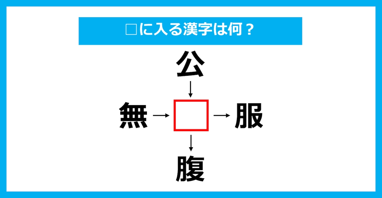 【漢字穴埋めクイズ】□に入る漢字は何？（第2517問）