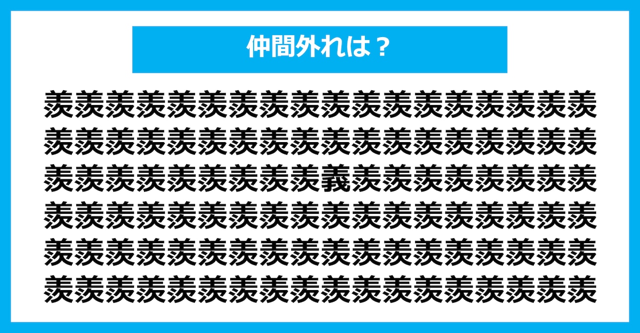 【漢字間違い探しクイズ】仲間外れはどれ？（第1717問）