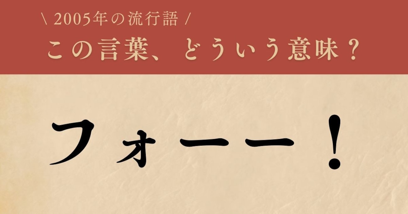 【懐かしい】2005年に流行した言葉、知ってる？（第28問）