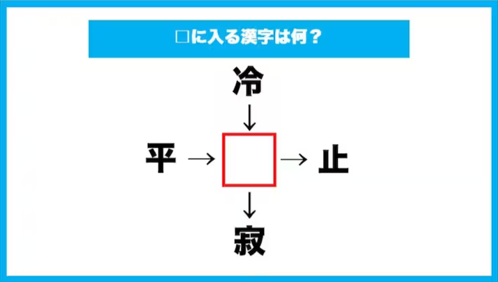 【漢字穴埋めクイズ】□に入る漢字は何？