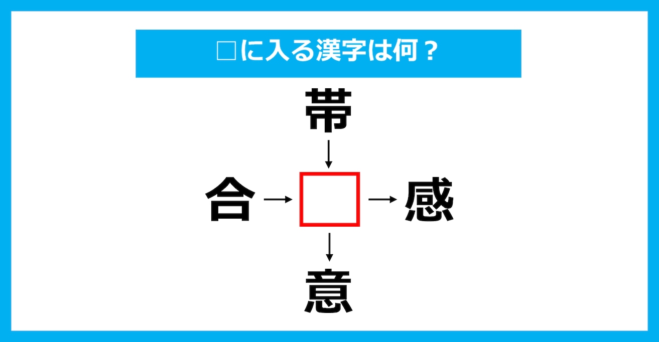 【漢字穴埋めクイズ】□に入る漢字は何？（第2552問）