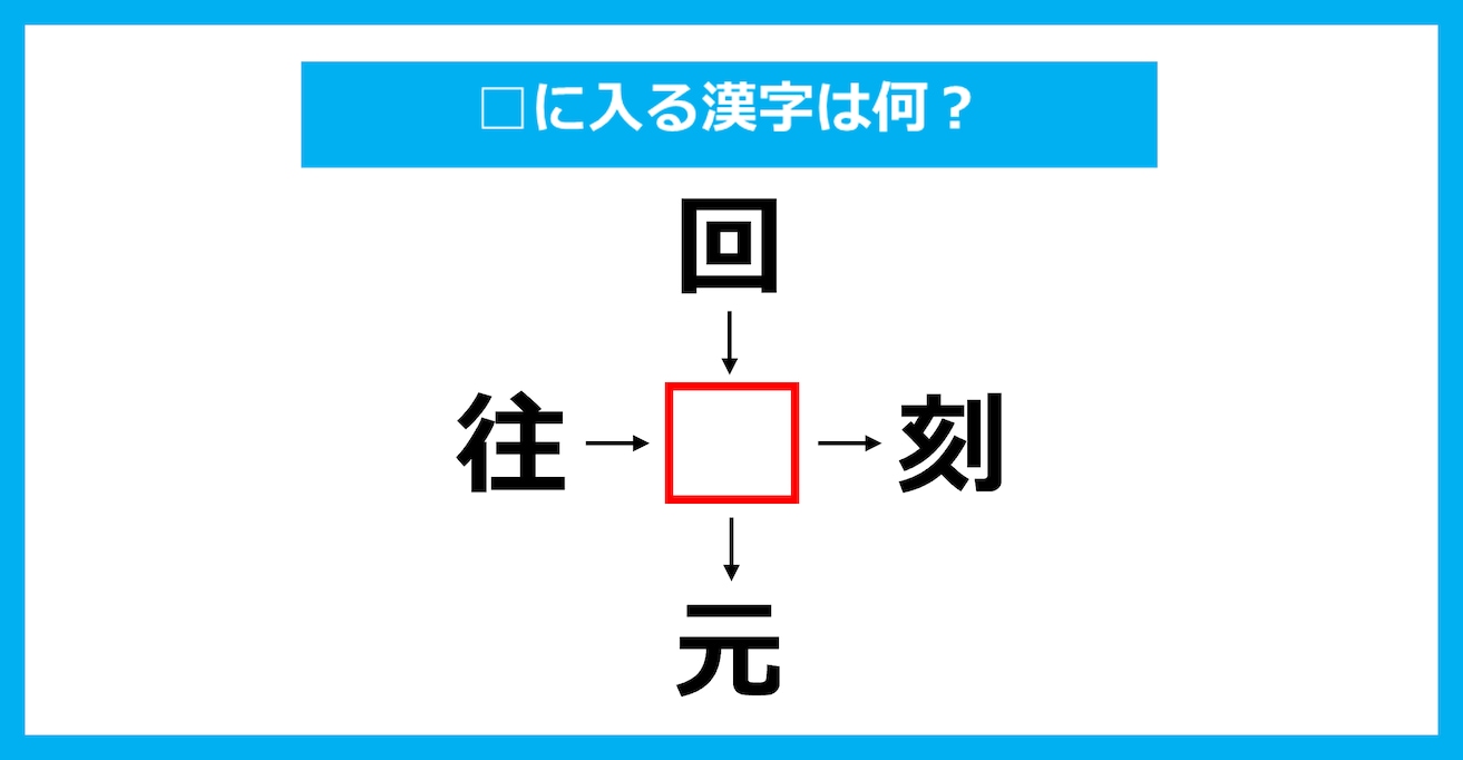 【漢字穴埋めクイズ】□に入る漢字は何？（第2563問）