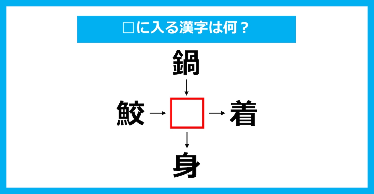 【漢字穴埋めクイズ】□に入る漢字は何？（第2606問）