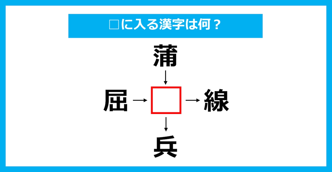 【漢字穴埋めクイズ】□に入る漢字は何？（第2613問）