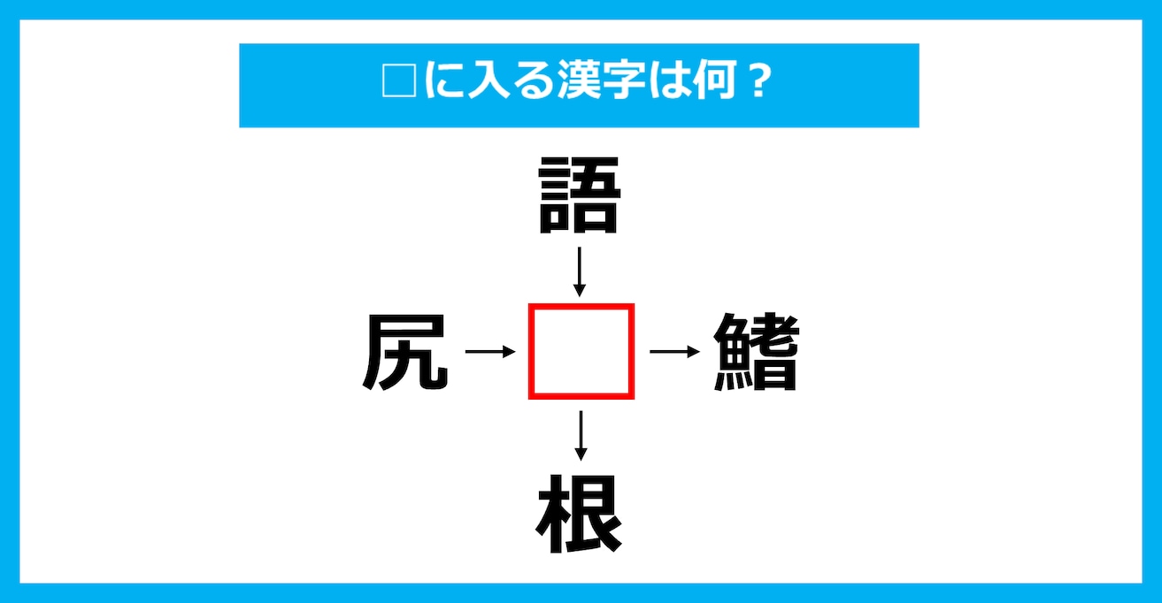 【漢字穴埋めクイズ】□に入る漢字は何？（第2643問）