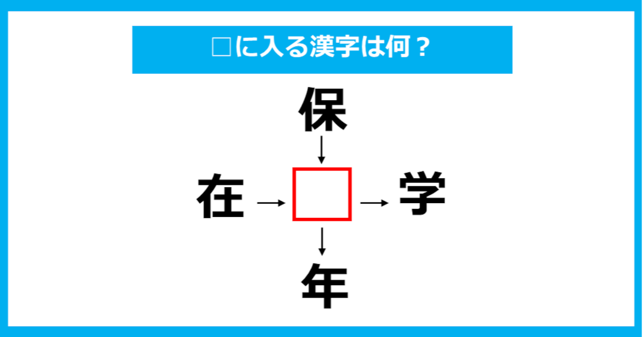 【漢字穴埋めクイズ】□に入る漢字は何？