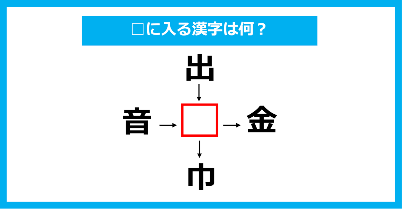 【漢字穴埋めクイズ】□に入る漢字は何？