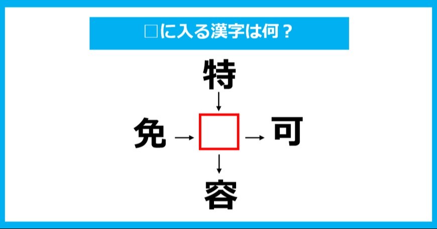 【漢字穴埋めクイズ】□に入る漢字は何？